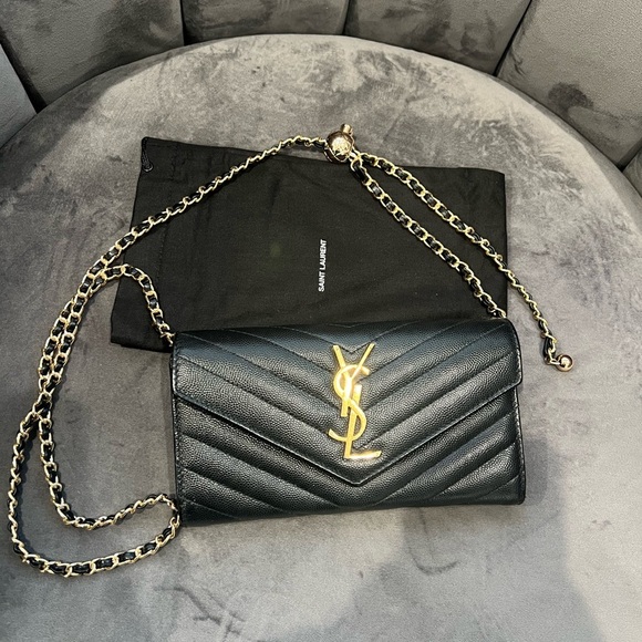 Yves Saint Laurent Handbags - YSL cassandre envelope wallet on chain